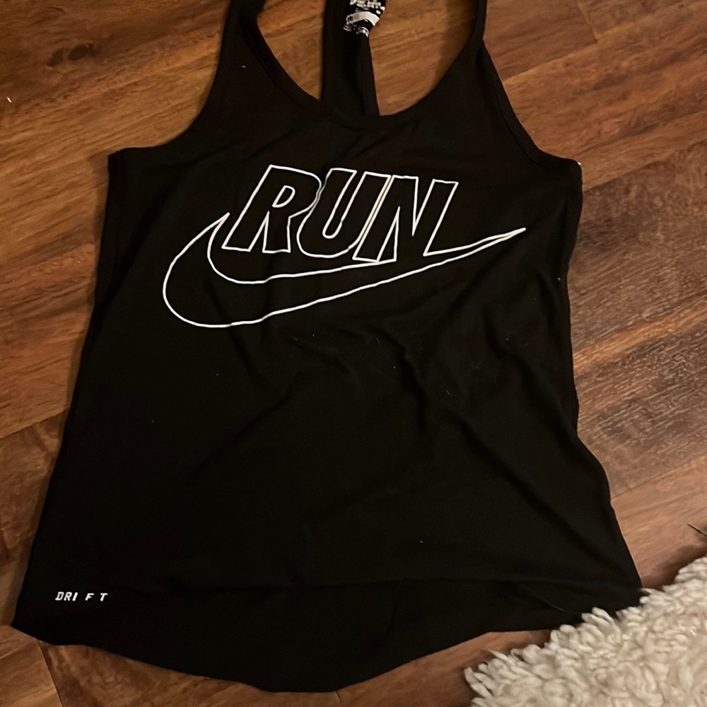 Black ‘RUN’ tank top from Nike